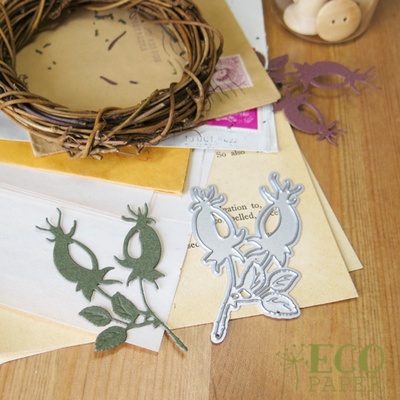 Нож для вырубки от EcoPaper - Шиповник, 45x70мм