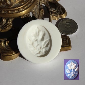 Силиконовая форма (молд) - Камея, размер: 30х40 мм