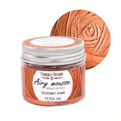 Мус металік, колір золота троянда, 50 мл, ТМ Фабрика Декору
