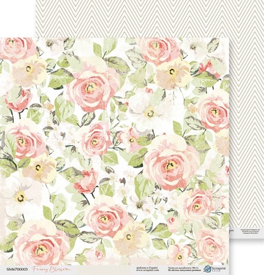 Аркуш двостороннього паперу 30x30 від Scrapmir з колекції Fairy Blossom, 1 шт.