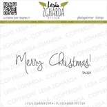Акриловый штамп Lesia Zgharda TA221 Merry Christmas!, размер 7х2 см