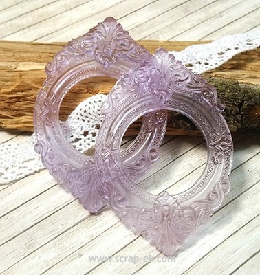 Прозора рамка зі смоли №3 (бузкова) від Евгенія Курдібановська ТМ