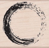 Резиновый штамп Hero Arts - Painted Circle, на деревянном блоке