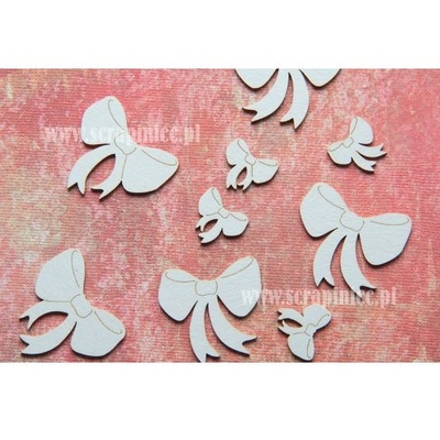 Чипборд Scrapiniec - Бантики, 16 штук