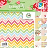 Набір скрап-паперу GCD StudiOs-Oh Happy Day Collection, 12 двосторонніх аркушів, розмір 30x30 см