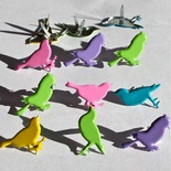 Набір брадсів Eyelet Outlet - Sitting Bird Brads - Bright, 12 шт