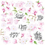 Аркуш з картинками для вирізання Magnolia in bloom, ТМ Фабрика Декору