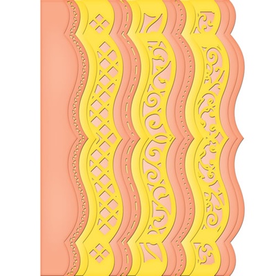 Ножи для вырубки от Spellbinders  -  Borderabilities - A2 Bracket Borders One, 7 шт.