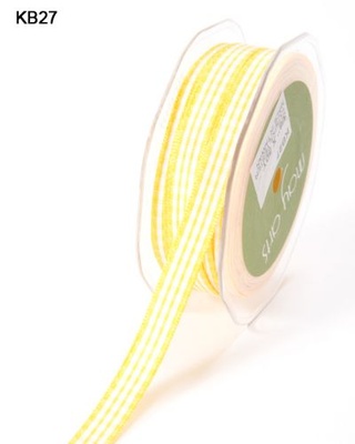 Лента SOLID/CHECK, ширина 9,5мм, цвет YELLOW, 90см