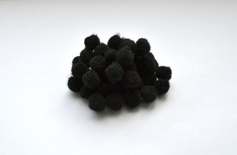 Помпон от ScrapBerry's, черный, 1 см, 50 шт