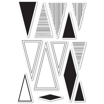 Штампи від Memory Box - That's Acute Triangle clear stamp set