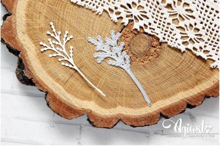 Нож для вырубки от AgiArt - "Веточка с росинками"