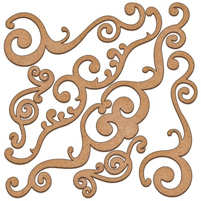 Набір декоративних елементів для шедоубокса №02, ТМ Фабрика Декору