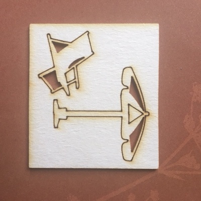 Чипборд від Вензелик - Набір пляжний 03, розмір: 44x38 мм