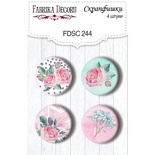 Набор скрапфишек ТМ Фабрика Декора из 4 шт № 244, Mysterious garden