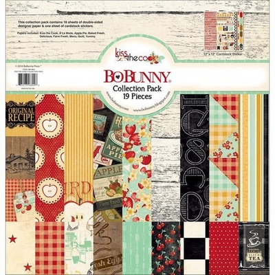 Набор двусторонней бумаги BoBunny - Kiss The Cook - Collection Pack, размер 30х30 см