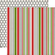 Аркуш скрап-паперу Echo Park - Holiday Stripe, 30x30 см