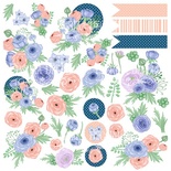 Аркуш з карточками для вирізання. Набір Flower mood, ТМ Фабрика Декору