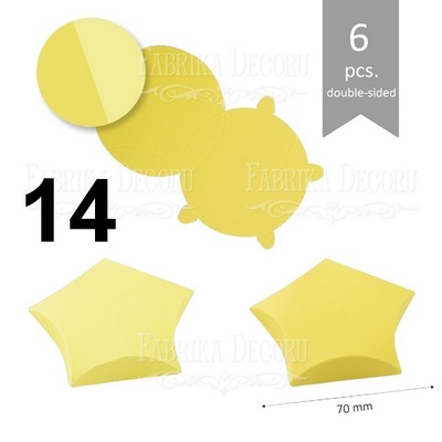 Набір паперових заготовок 002, ТМ Fabrika Dekoru, 6 штук, 70 мм, вибір кольору