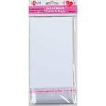 Набір білих текстурованих заготовок для листівок, 10 см*20см, 250г/2, 5шт., ТМ Santi