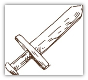 Акриловий штамп D010 Міч, розмір 5,5х2,5см