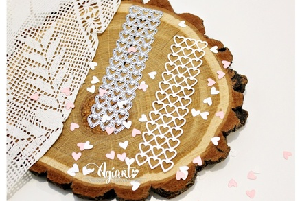 Нож для вырубки фоновый "Любимые Сердечки" от AgiArt