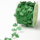 Стрічка Green Tropical Leaf, зелений колір, довжина 90cм
