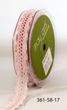 Вязаное кружево Pink, ширина 1,6 см, длина 90 см, цвет розовый