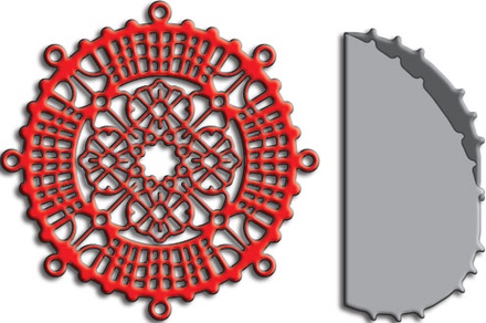 Ніж для вирубки Christmas Ball Decoration with Angel Wing від Cheery Lynn Designs