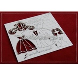 Чипборд Scrapiniec - Весільний набір Just Married, 17 елементів