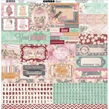 Лист наклеек BoBunny - Madeline - Combo Stickers, размер 30х30 см