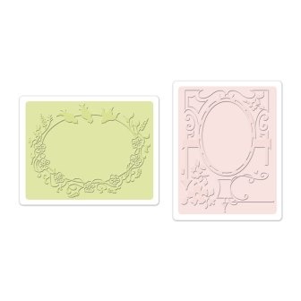 Набор папок для тиснення от Sizzix -Textured Impressions Embossing Folders 2PK - Birds & Garden Gate Set