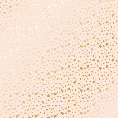 Аркуш одностороннього паперу з фольгуванням Golden stars Beige, ТМ Фабрика Декору