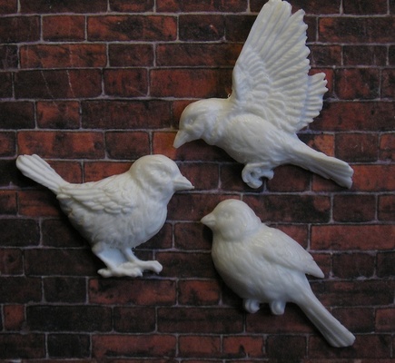 Пластикова прикраса від E.В.A - Птахи, 3 шт.