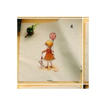 Картинки на льне - Девочка с воздушным шариком, арт.0149 - №4, 30х30 см