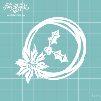 Чипборд від Вензелик - Рамка + гілочка 03, розмір: 63x59 мм