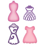 Ніж для вирубки від Spellbinders - Decorative Dress Forms - Манекени, 4 шт