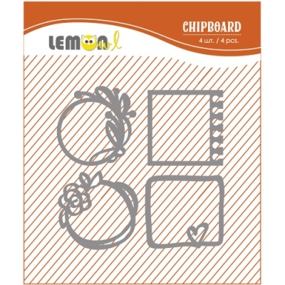 Набор чипборда от Lemon Owl - Weekend Trip, Chipboard kit #03, 4 элемента