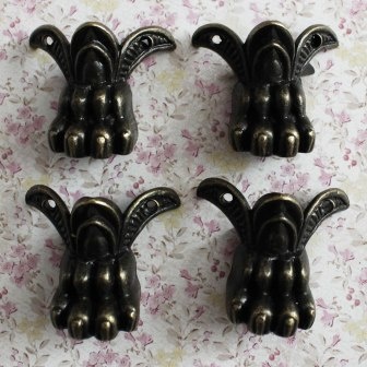 Ніжки- голки для шкатулок металеві, 43x34 мм, 4 штуки