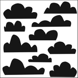 Маска The Crafter's Workshop - Mini Template Clouds, 15х15см