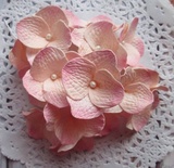 Гортензії з фоамірану, діаметр 35 мм, колір персиковий, 5шт.