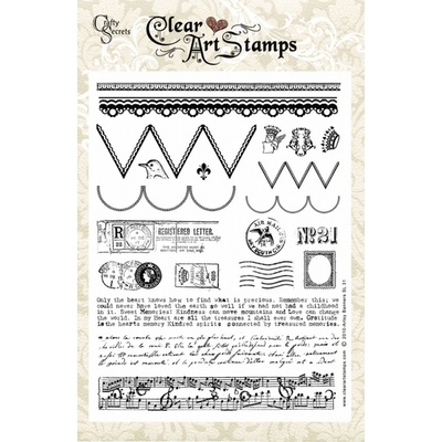 Акриловые штампы Crafty Secrets - Artsy Banner, 15х20 см
