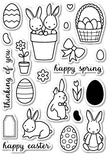 Штампи від Memory Box - Springtime Bunnies clear stamp set