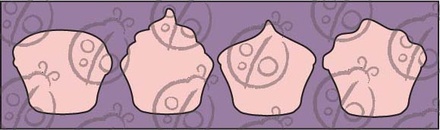 Чипборд Набір кексів. Великий