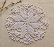 Затишний декор від LESHCHENKO - Вʼязана кругла Серветка "Elena", 18 см, 1шт