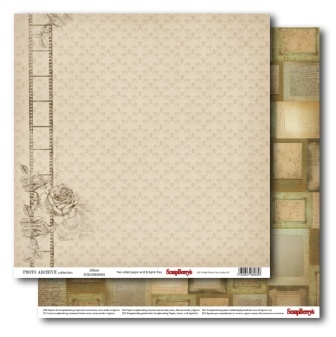 Набор бумаги для скрапбукинга от ScrapBerry's - Фотоархив, 30,5х30,5 см., 12 листов,   200 гр/м