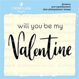 Штамп "will you be my VALENTINE" NL061 NL061 - 1, 4x2.4 см