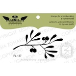 Акриловый штамп Lesia Zgharda FL137 Веточка с листьями и ягодками