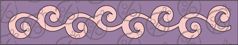 Чипборд. Бордюр "Завитки" №1, 30,5см