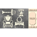 Набір чіпбордів Вінтажні меблі, колір молочний, ТМ Фабрика Декору